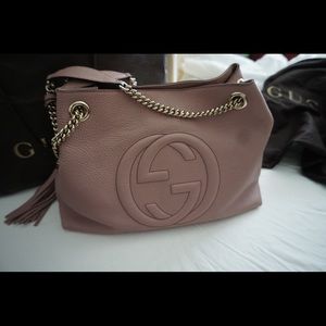 Authentic Gucci soho tote! Blush nude!